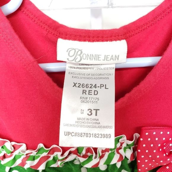Bonnie Jean Christmas Tired 2 Piece Set Size 3T - Picture 6 of 9